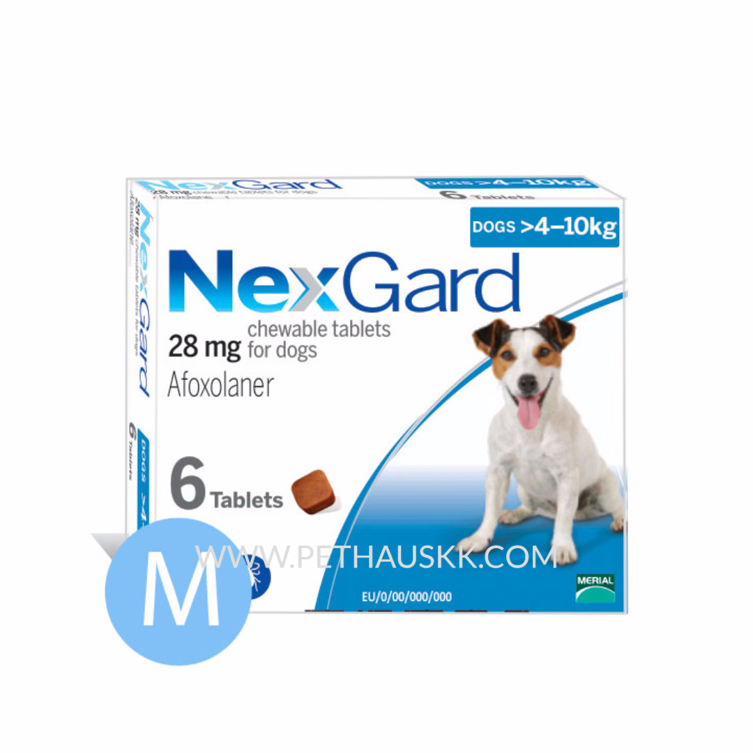 NexGard (Afoxolaner) 28mg Dog >4-10kg (M) – Pet Haus
