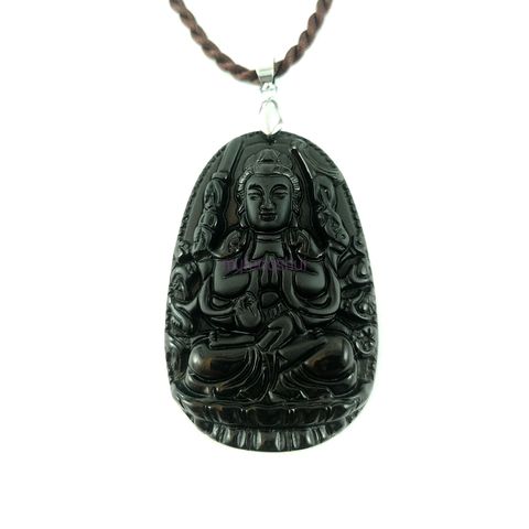 Feng Shui Black Obsidian Guardian Deity Protector for Rat Pendant ...