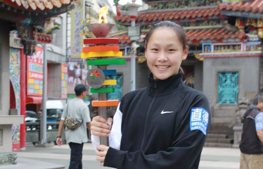 2019/10/17福豐國中王婉蓁同學擔任108年桃園全國運動會的火炬手