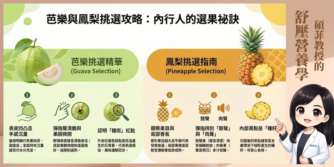 教授私藏的芭樂與鳳梨挑選秘訣