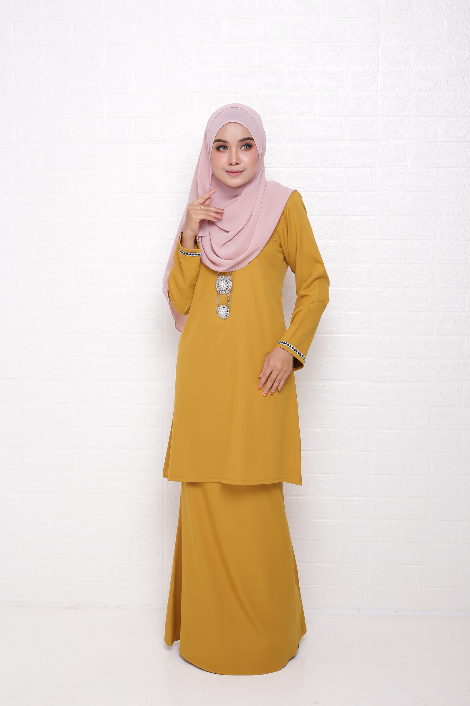 Kurung Sofia Mustard Dzikra Hijab
