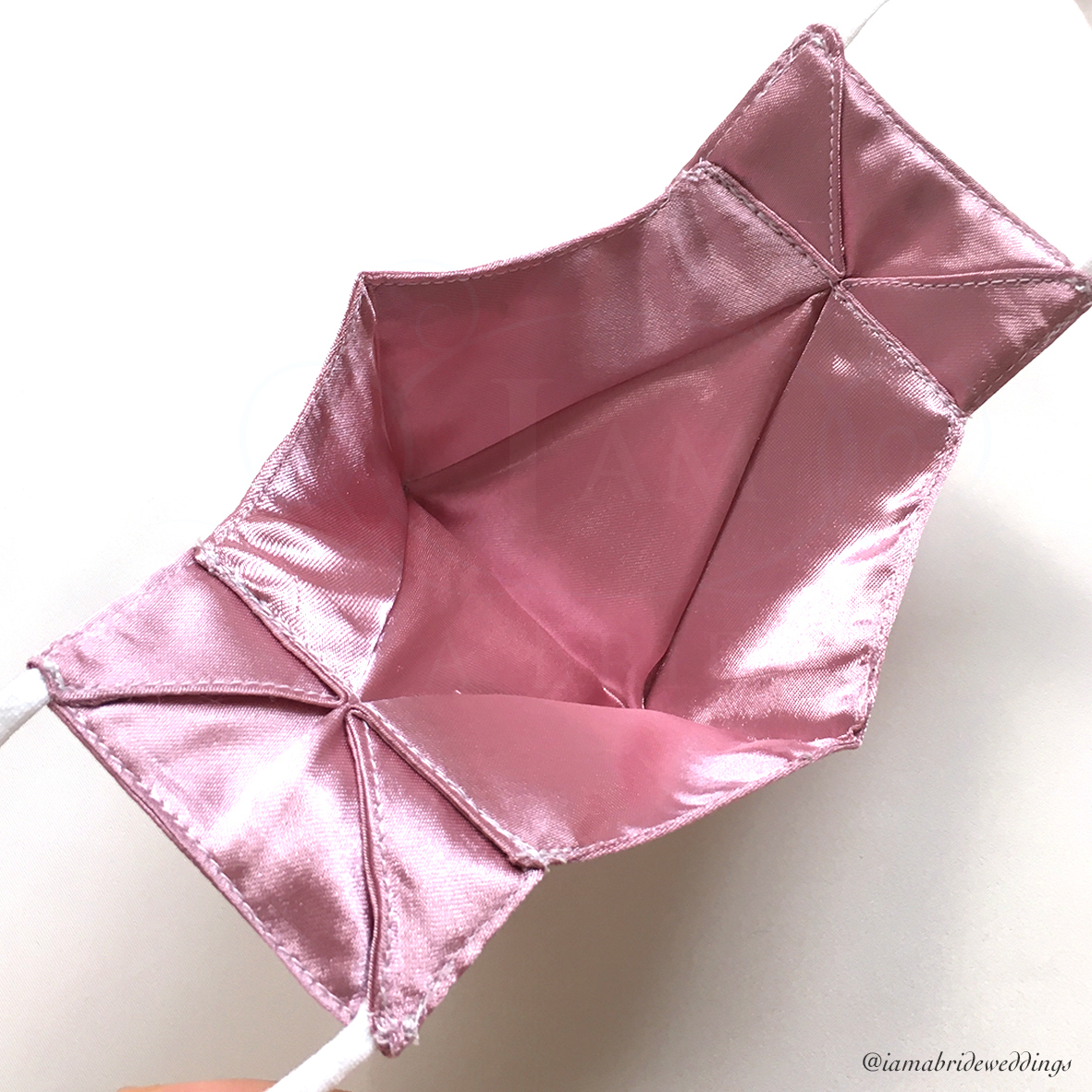 3D Breathable Origami Face Mask - French Rose Satin Duckbill Lady Men Facemask 05