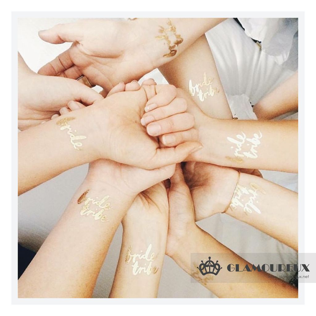 Bride Groom Bachelorette Temporary Tattoo Stickers Glamoureux Bride Groom Bachelorette Temporary Tattoo Stickers Glamoureux