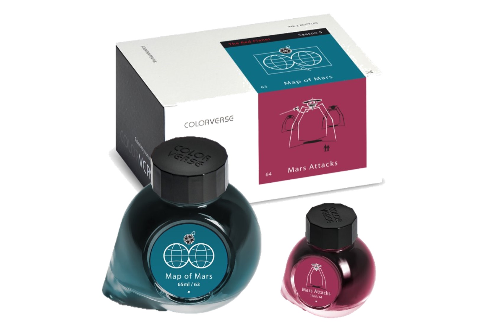 Colorverse Ink - 63 火星地圖 第七季 5ml 迷你鋼筆墨水 5ml 有粉