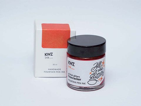【煙花慶典紅 30ml】KWZ｜鋼筆閃粉墨水 閃耀時刻系列