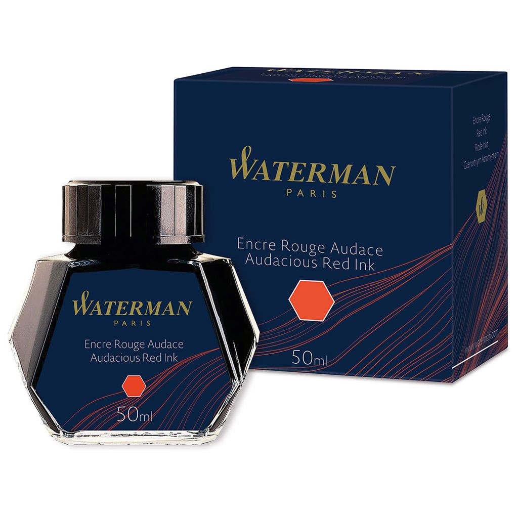 【紅色 50ml】Waterman 水人 - 瓶裝墨水 - 1