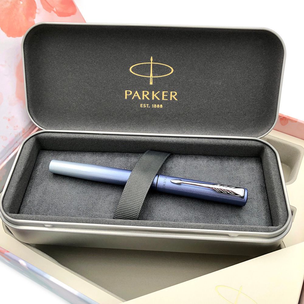 【鋼筆+鋼珠筆｜櫻花藍 皮套禮盒】Parker 派克 - 新威雅 - 2