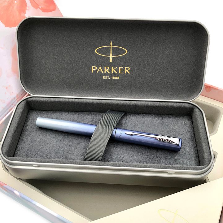 【鋼筆+鋼珠筆｜櫻花藍 皮套禮盒】Parker 派克 - 新威雅 - 2