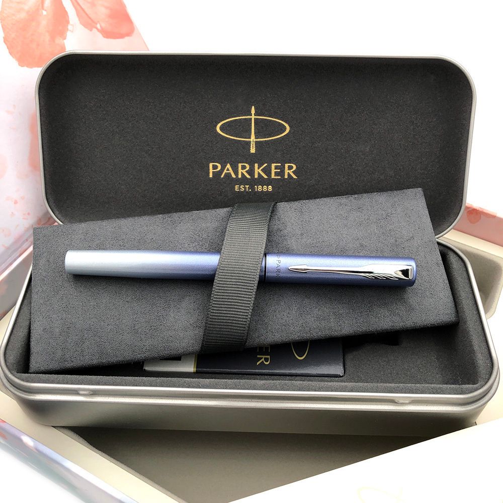 【鋼筆+鋼珠筆｜櫻花藍 皮套禮盒】Parker 派克 - 新威雅 - 4