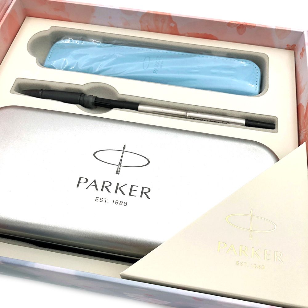 【鋼筆+鋼珠筆｜櫻花藍 皮套禮盒】Parker 派克 - 新威雅 - 5