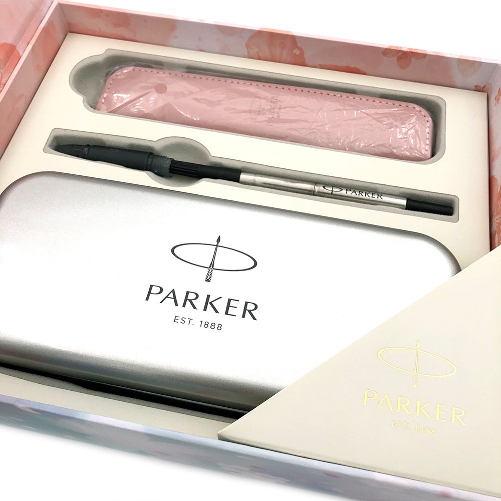 【鋼筆+鋼珠筆｜櫻花粉 皮套禮盒】Parker 派克 - 新威雅 - 6