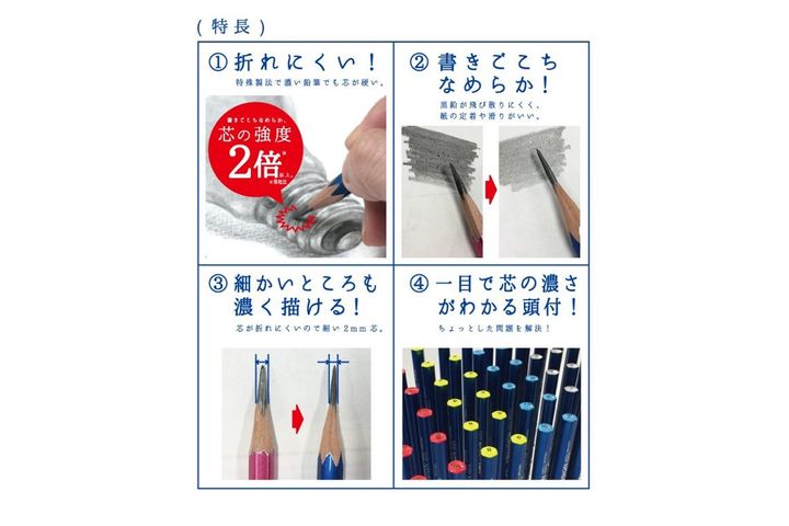 KUTSUWA - 高抗壓鉛筆 5入 兩色可選 | 不易斷鉛筆 - 2