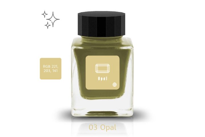 Tono & Lims - 03 蛋白石 Opal | Earth Contact 寶石閃粉系列 30ml 鋼筆墨水 Shimmer - 2