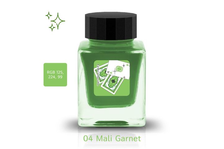 Tono & Lims - 04 馬里石榴石 Mali Garnet | Earth Contact 寶石閃粉系列 30ml 鋼筆墨水 Shimmer - 2