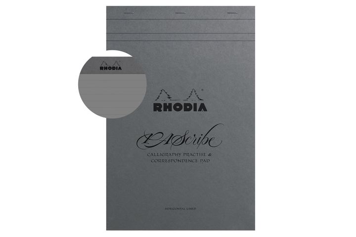 Rhodia - PAScribe Carb'On® 灰色內頁 英文書法上翻本 練習本