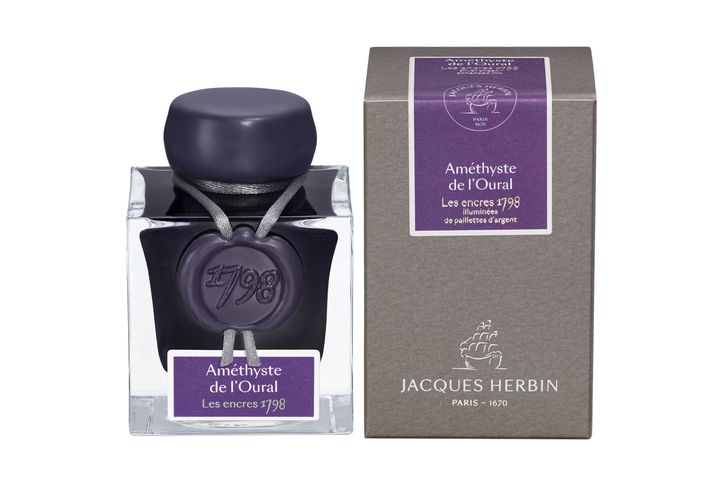 Jacques Herbin - 1798 銀光紫水晶 50ml 閃粉鋼筆墨水