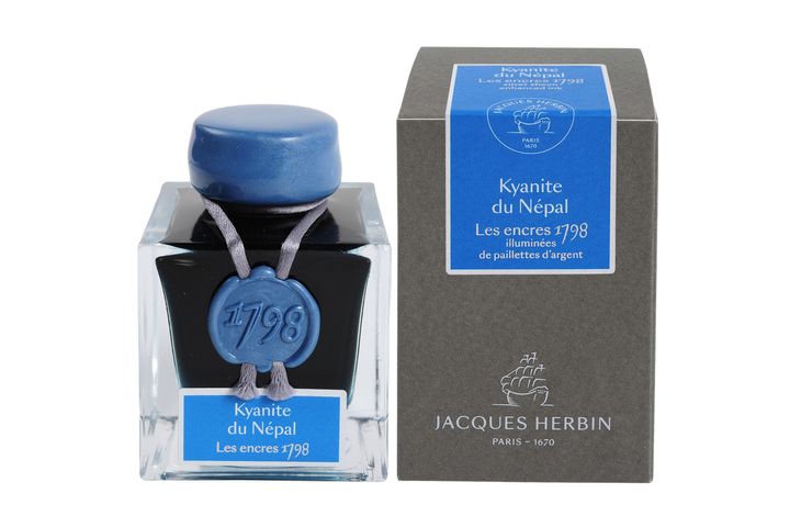 Jacques Herbin - 1798 尼泊爾藍晶 50ml 閃粉鋼筆墨水