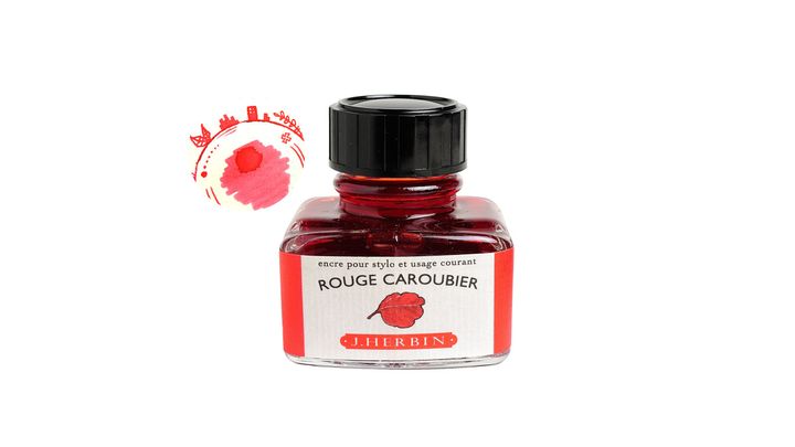 Herbin - 角豆紅 30ml 鋼筆墨水 珍珠彩墨