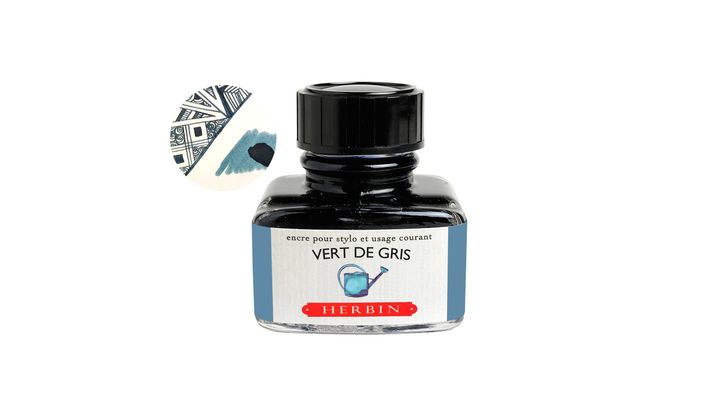 Herbin - 孔雀石銅綠  30ml 鋼筆墨水 珍珠彩墨