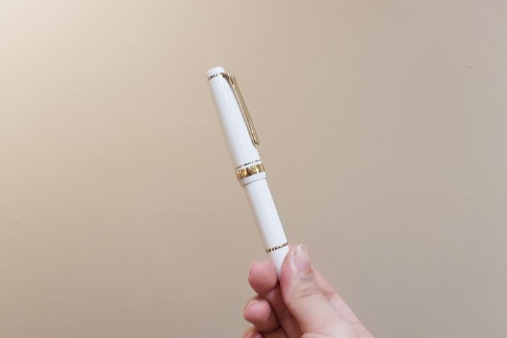 寫樂 - 14K 玫瑰白 短鋼 口袋鋼筆 | Sailor - "Beni White" / Professional Gear Slim Mini / 14K PG Fountain Pen