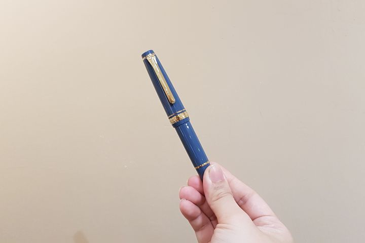 寫樂 - 14K 灰藍 短鋼 口袋鋼筆 | Sailor - "Ayur Blue" / Professional Gear Slim Mini / 14K PG Fountain Pen