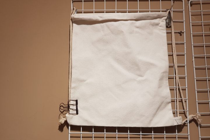 賈絲訂製 - White Blank Drawstring Bag 棉繩後背白色空白束口袋 | 手繪創作包