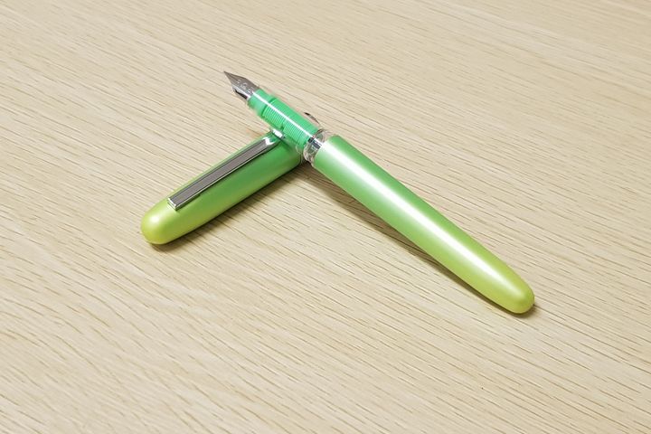 白金 - 田園晨光 周年紀念鋼筆 霧面綠黃漸層 