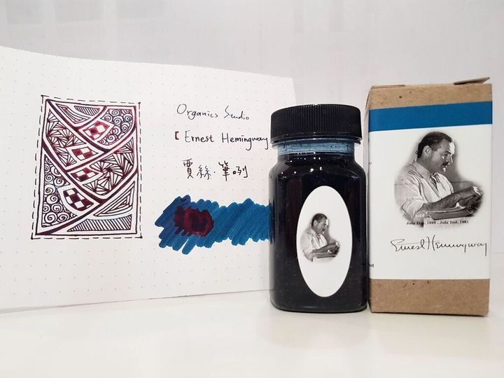 Organics Studio -"Hemingway" 55ml Masters of Writing Fountain Pen Ink | Organics Studio -"Hemingway Teal Blue" / 55ml / Masters of Writing / Fountain Pen Ink