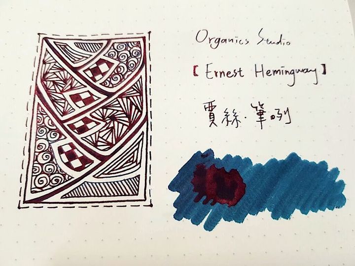 Organics Studio - "Hemingway" 55ml Fountain Pen Ink (Masters of Writing Series) | Organics Studio - "Hemingway Teal Blue" / 55ml / Masters of Writing / Fountain Pen Ink - 2