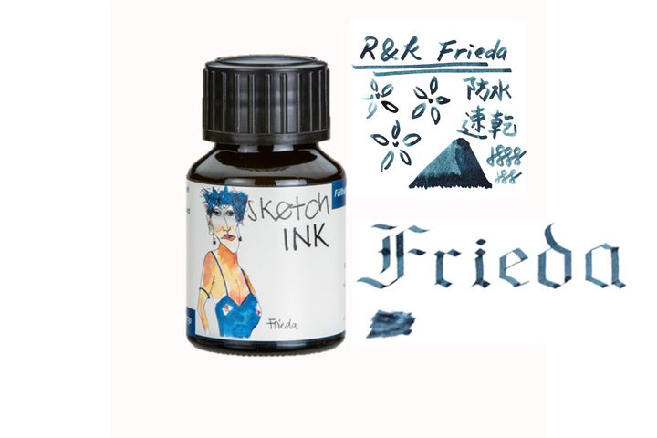 R&K - 海藍 防水速寫鋼筆墨水 50ml Rohrer & Klingner