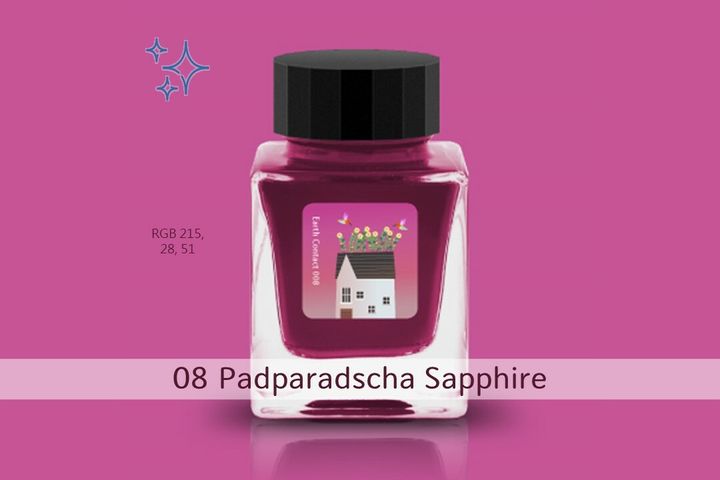 Tono & Lims - 08 蓮花剛玉 Padparadscha Sapphire | Earth Contact 寶石閃粉系列 30ml 鋼筆墨水 Shimmer