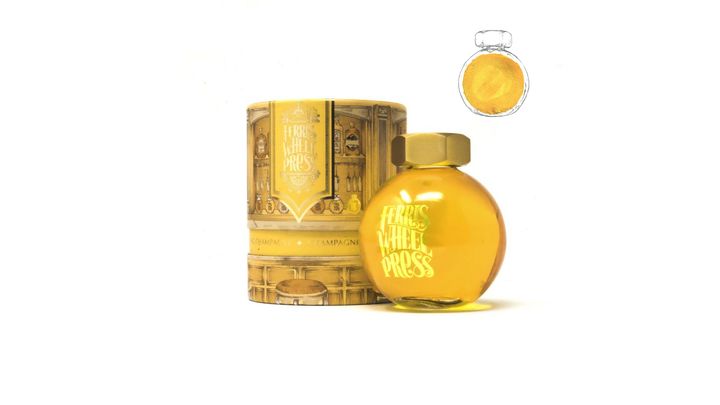 【閃耀香檳｜閃粉】摩天輪 - 85ml 鋼筆墨水