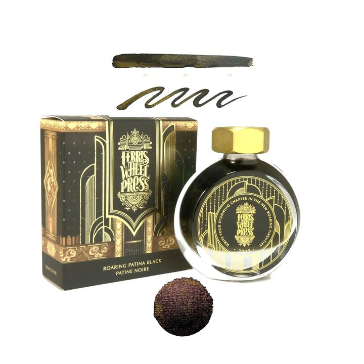 【咆嘯古銅黑｜閃粉】摩天輪 - 38ml 鋼筆墨水