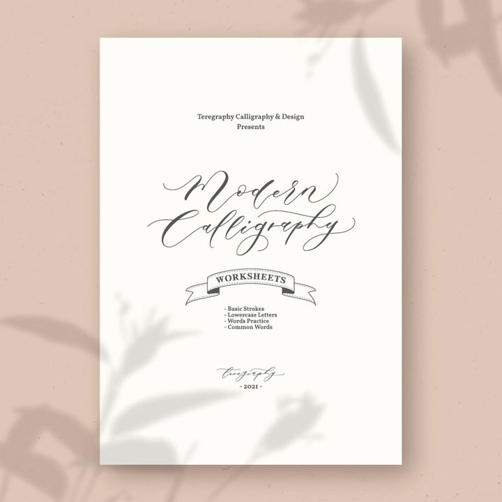 Teregraphy - 沾水筆摩登體 小寫 Modern Calligraphy | 英文書法沾水筆字帖