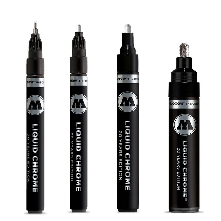 魔路塗 - 電鍍銀 鏡面麥克筆 Liquid Chrome Marker - 2