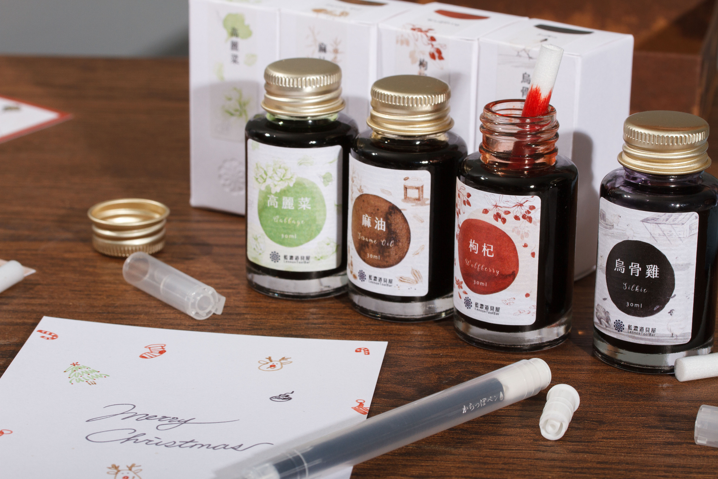 藍濃道具屋 - 烏骨雞 - 2021冬令進補 30ml 瓶裝鋼筆墨水  - 4