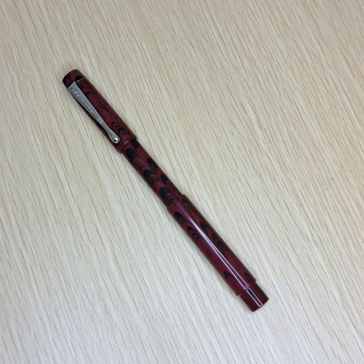 鯰魚 - 紅黑硬橡膠彈性尖安全筆 鋼筆 Red Black Ebonite Safety Pen - 2