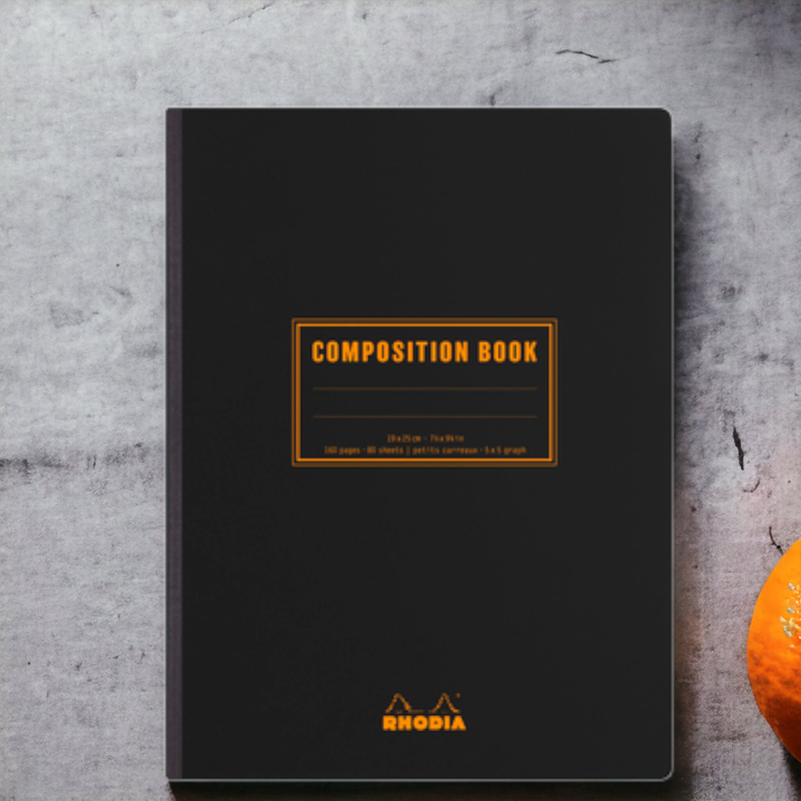 Rhodia - B5 橫線黑色側翻校園筆記本