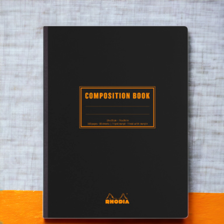 Rhodia - B5 方格黑色側翻校園筆記本