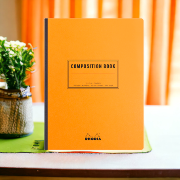 Rhodia - B5 方格線橘色側翻校園筆記本