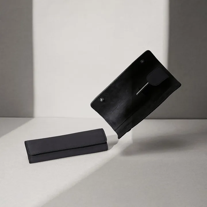 Endless - Single entry black companion series adjustable top quality leather pencil case