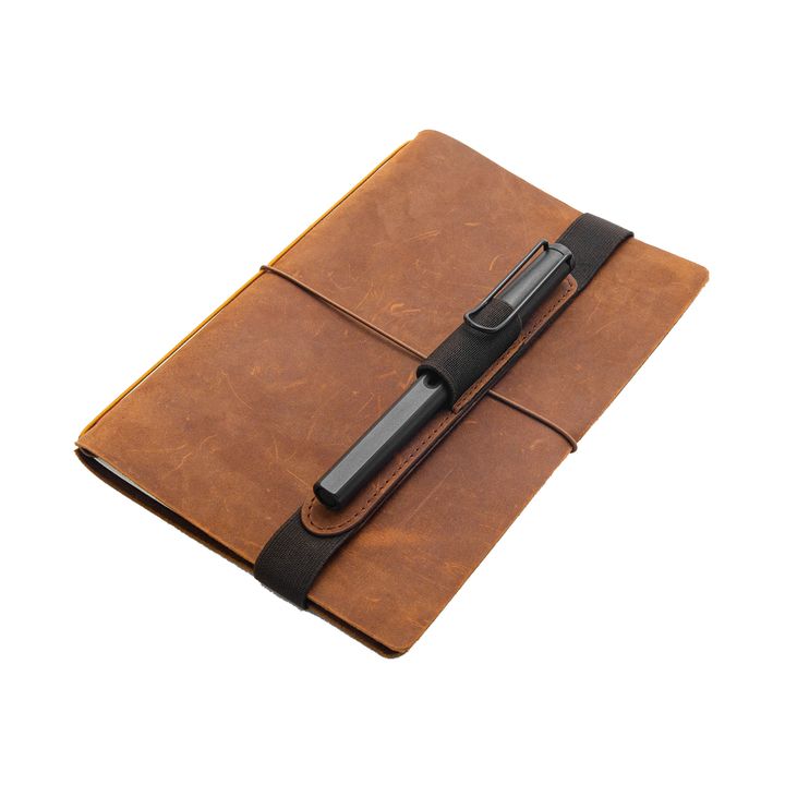 Endless - Brown Premium Genuine Leather Pen Holder with Strap - 2