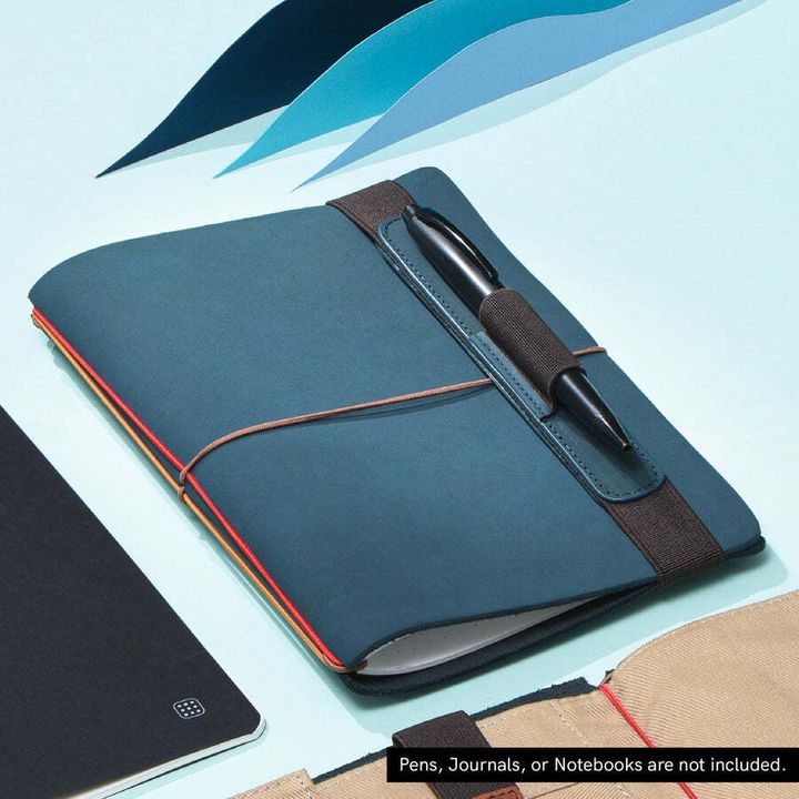 Endless - Blue Premium Genuine Leather Pen Holder with Strap - 2