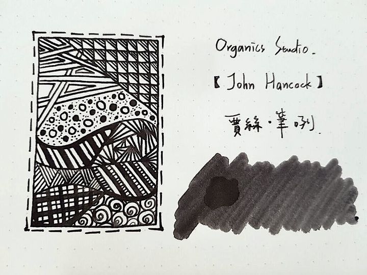 Organics Studio - "John Hancock" 55ml Masters of Writing Fountain Pen Ink | Organics Studio - "John Hancock Black" / 55ml / Masters of Writing / Fountain Pen Ink - 2