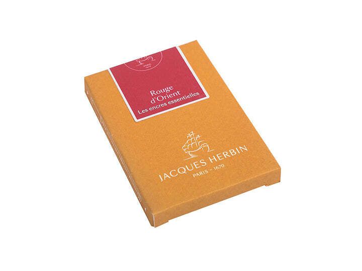 Jacques Herbin - 東方紅 歐規長卡水 七支裝 每支1.35ml 鋼筆墨水