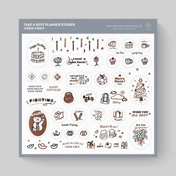【手繪拾光｜節慶貼紙】Take a Note - Planner Journal Decoration Stickers 手帳貼紙
