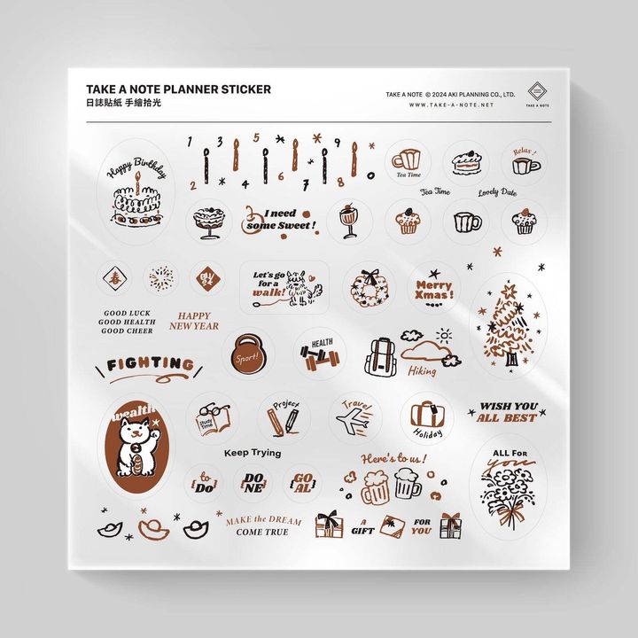 【手繪拾光｜節慶貼紙】Take a Note - Planner Journal Decoration Stickers 手帳貼紙 - 2