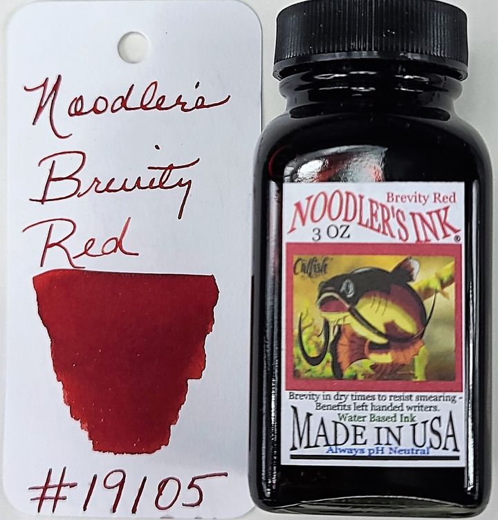 Noodler's- 19105 Red Quick-Drying Ink BREVITY RED 3oz