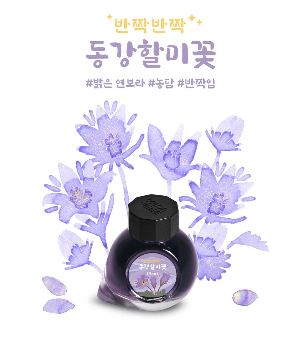 Colorverse No.67 Donggang Pasque Flower 東江白頭翁花 Ink Illustration & Mood Photography
