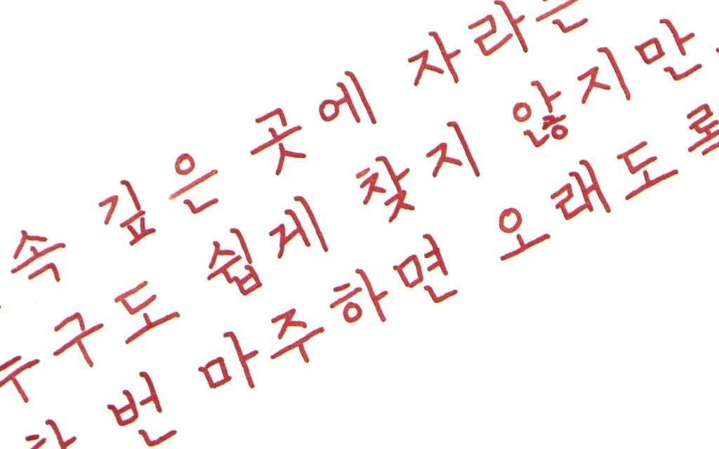 Colorverse No.69 Korean Blueberry 韓國藍莓 Ink Handwriting Sample & Calligraphy